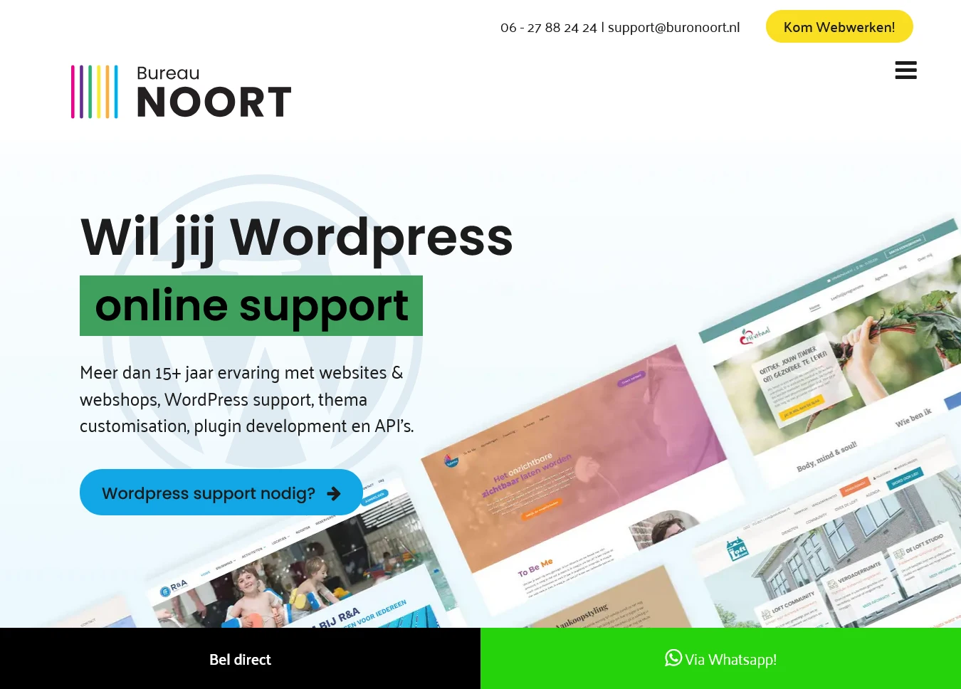 Bureau Noort Whatsapp en bel plugin