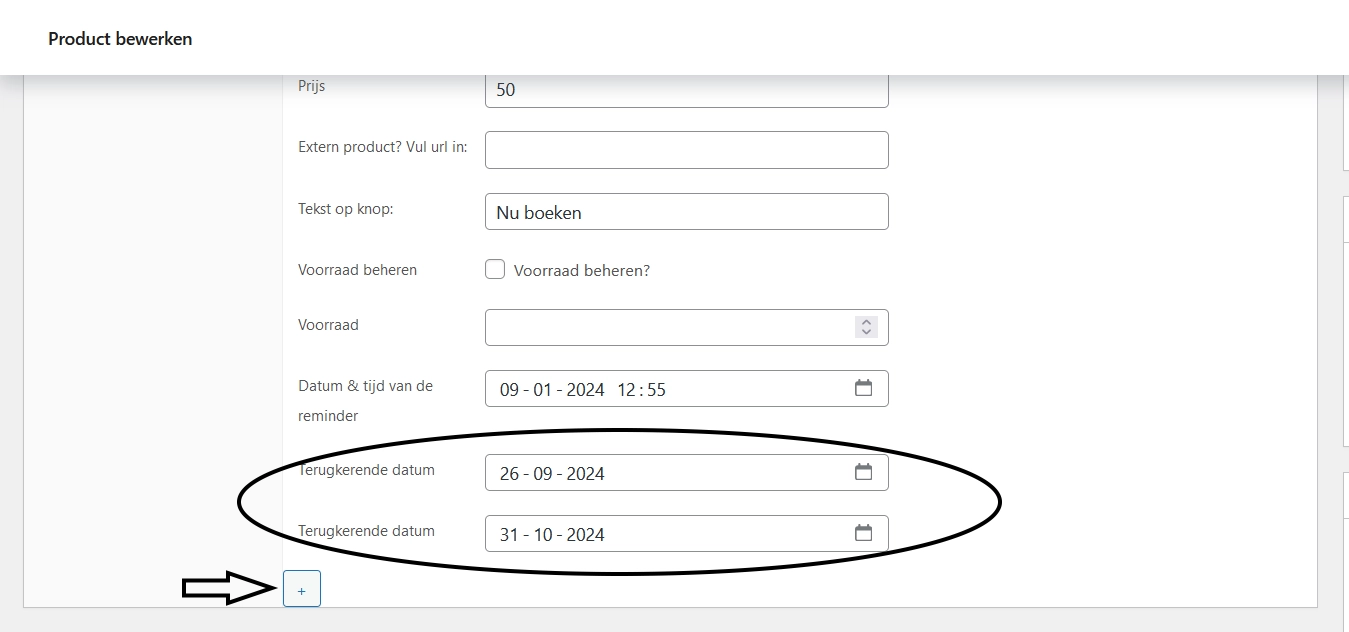 Terugkerende data dashboard
