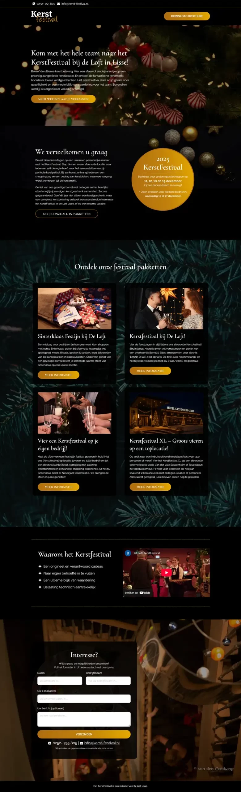 Portfolio website KerstFestival 2025