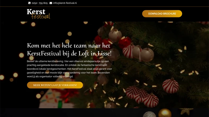 Portfolio website KerstFestival 2025